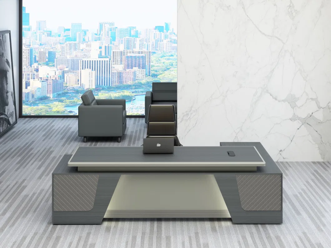 Modern Luxury Office Furniture Desk L Shape Furniture Office Table China Escritorio Manufacturerr Wooden Furniture