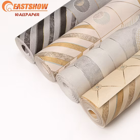 Nuova carta da parati non tessuta con timbro oro Produzione di carta da parati decorativa all'ingrosso di vendita calda per la casa